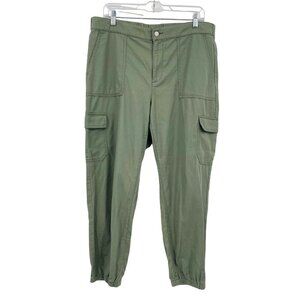 J.Crew Factory Women's‎ Utility Cargo Pant Size 14 High Rise Relaxed Fit Green